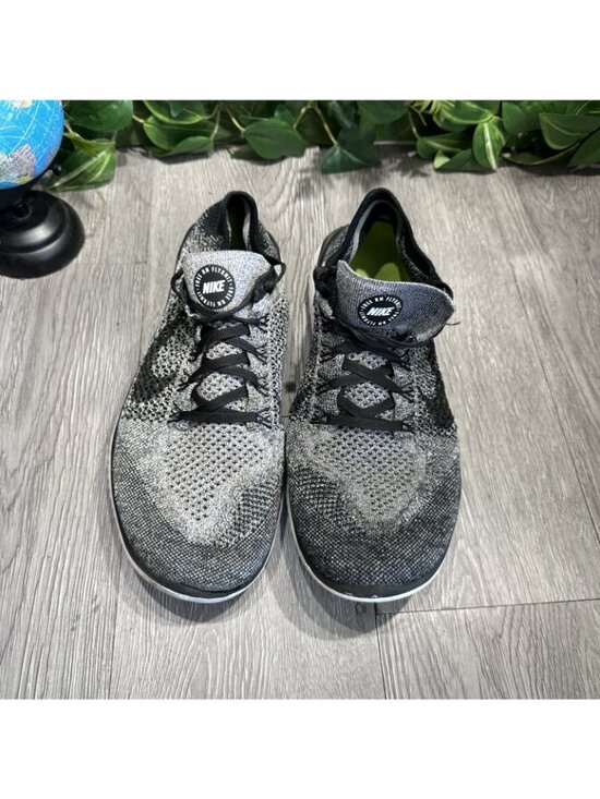Nike Free Rn Shoes Mens 10 Flyknit Oreo White Black Athletic Running 942838-101 main image 4